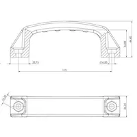 Drawing, Grab handle, plastic, 115 mm