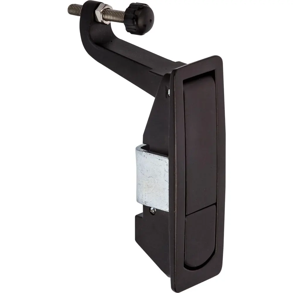 Compression latch, non-locking, long, zinc, black, photograph