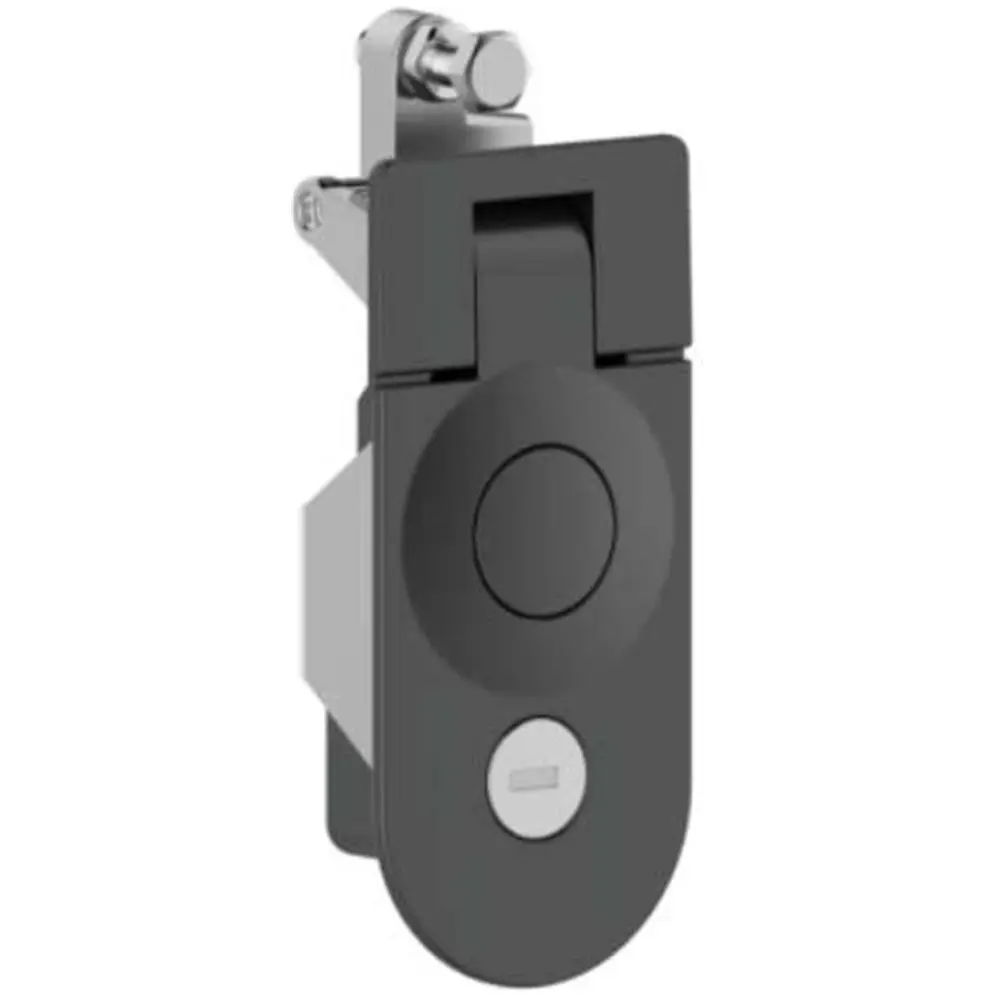 Compression latch round locking, short, keyed alike, zinc, black, photograph