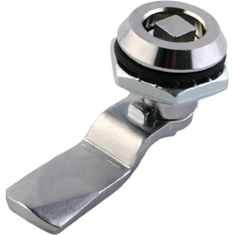 Quarter-turn cam lock, zinc, chrome plated, 8 mm square, photograph