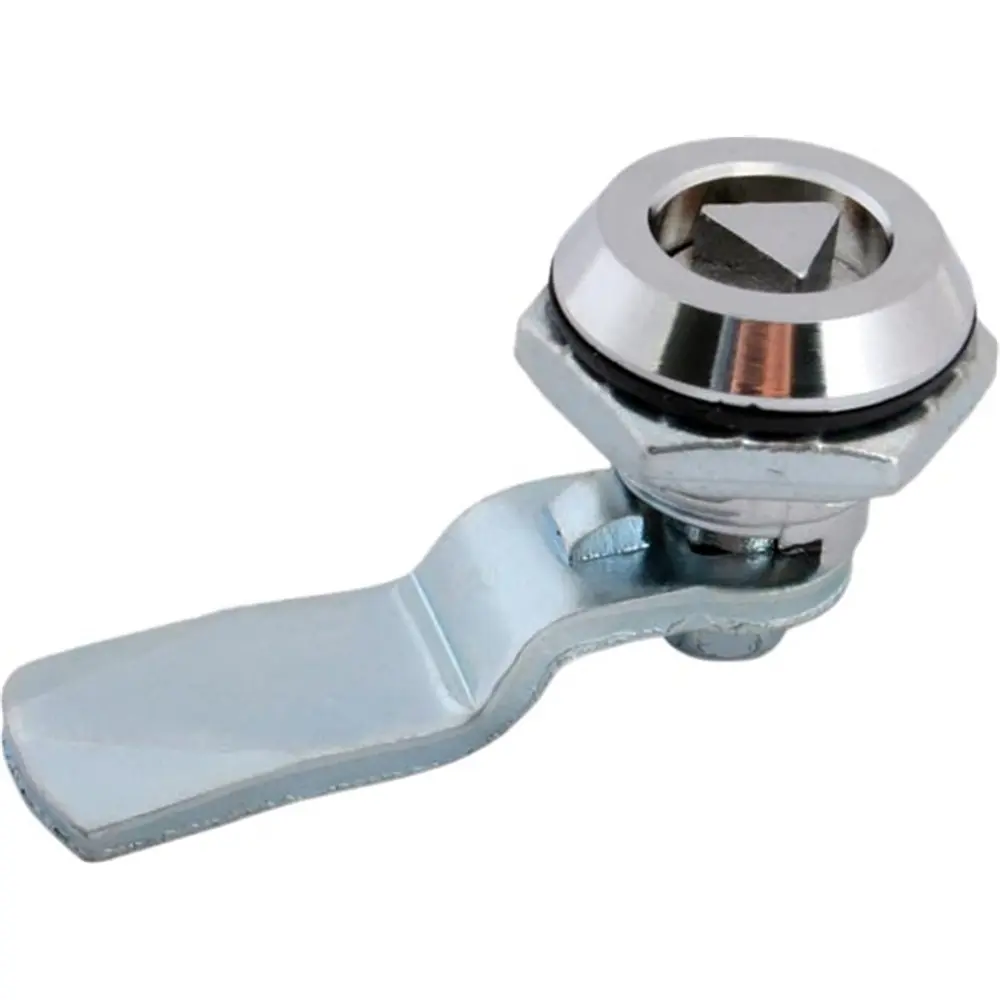 Quarter-turn cam lock, zinc, chrome plated, 9 mm triangle, photograph