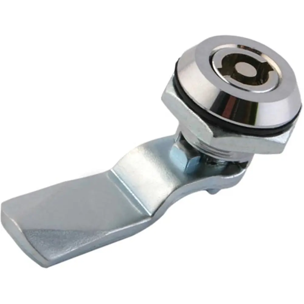 Quarter-turn cam lock, zinc, chrome plated, 3 mm double-bit, photograph