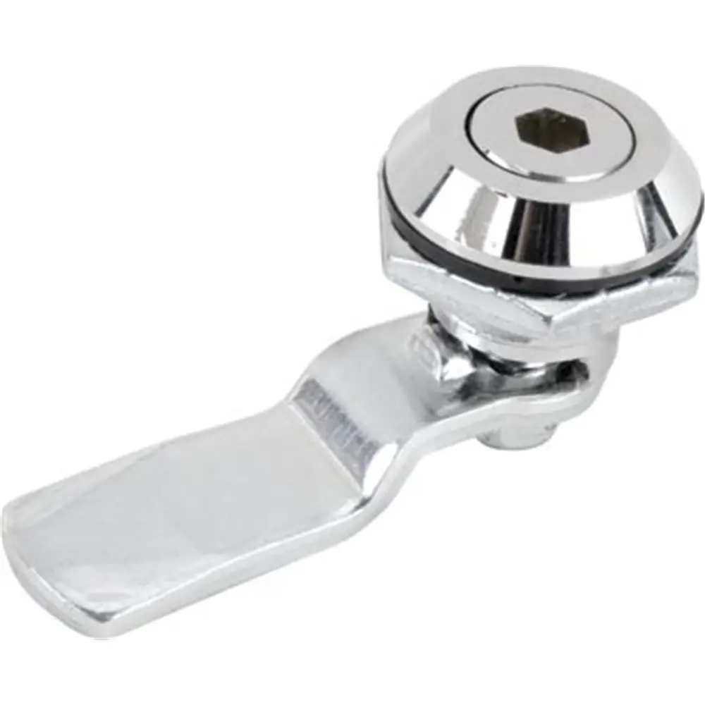 Quarter-turn cam lock, zinc, chrome plated, 6 mm Allen, photograph
