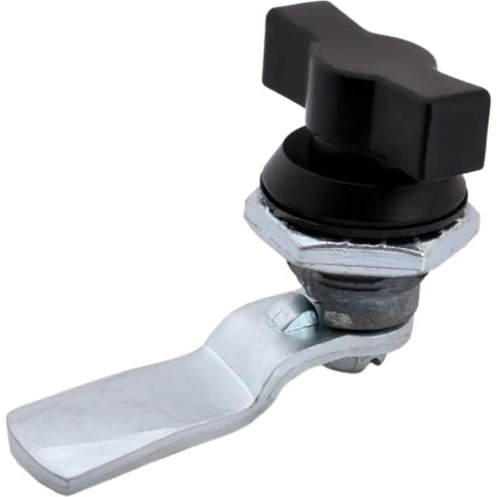 Quarter-turn cam lock, wing knob, zinc, black, photograph