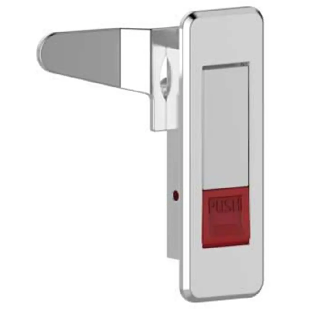 Panel lock, automatic, right, zinc body, steel cam, chrome plated, photograph