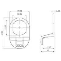 Drawing, Pull handle for cam lock, polyamide
