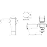 Drawing, Panel lock, lift-and-turn