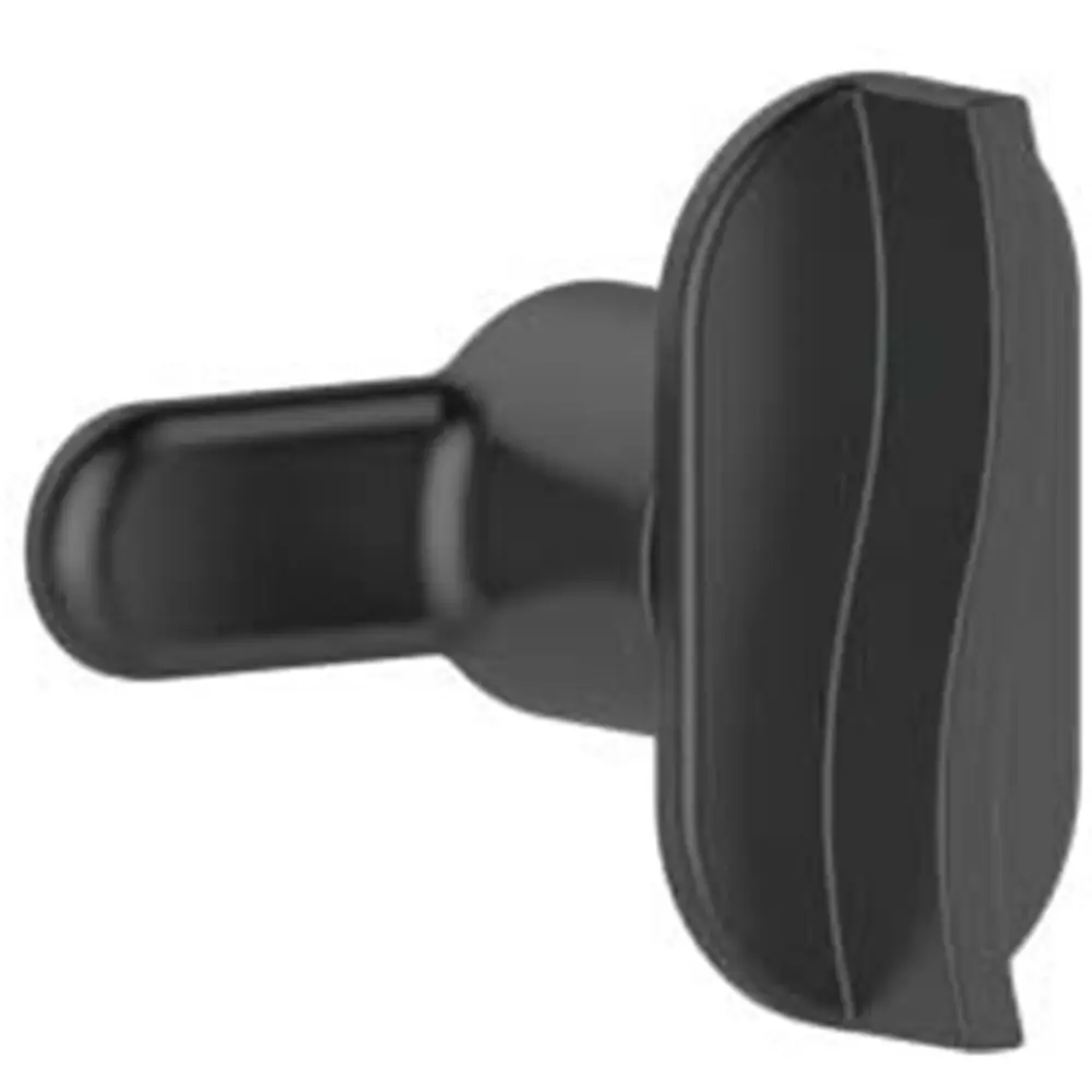 Panel latch, plastic, black, photograph