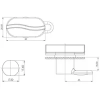 Drawing, Panel latch, plastic, black