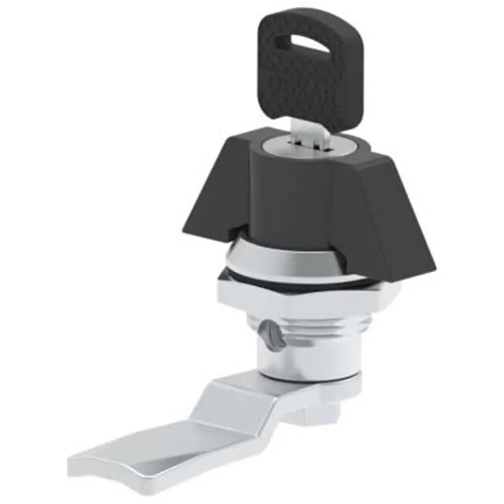 Quarter-turn cam lock, wing knob, zinc, black, keyed alike, photograph