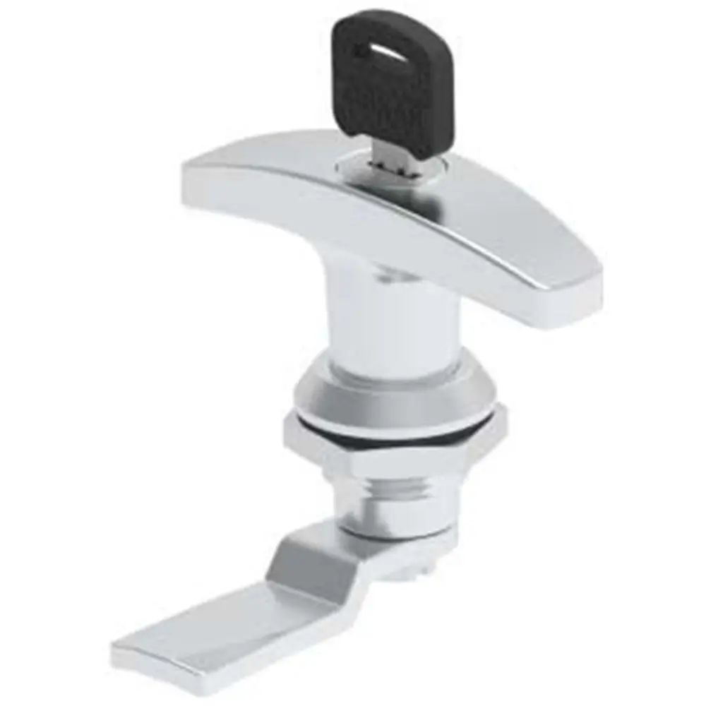 Lock, T handle, chrome, keyed alike, 52 mm, photograph