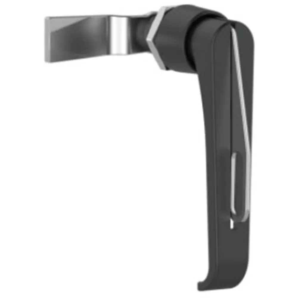 Lock, L handle, padlockable, black, photograph
