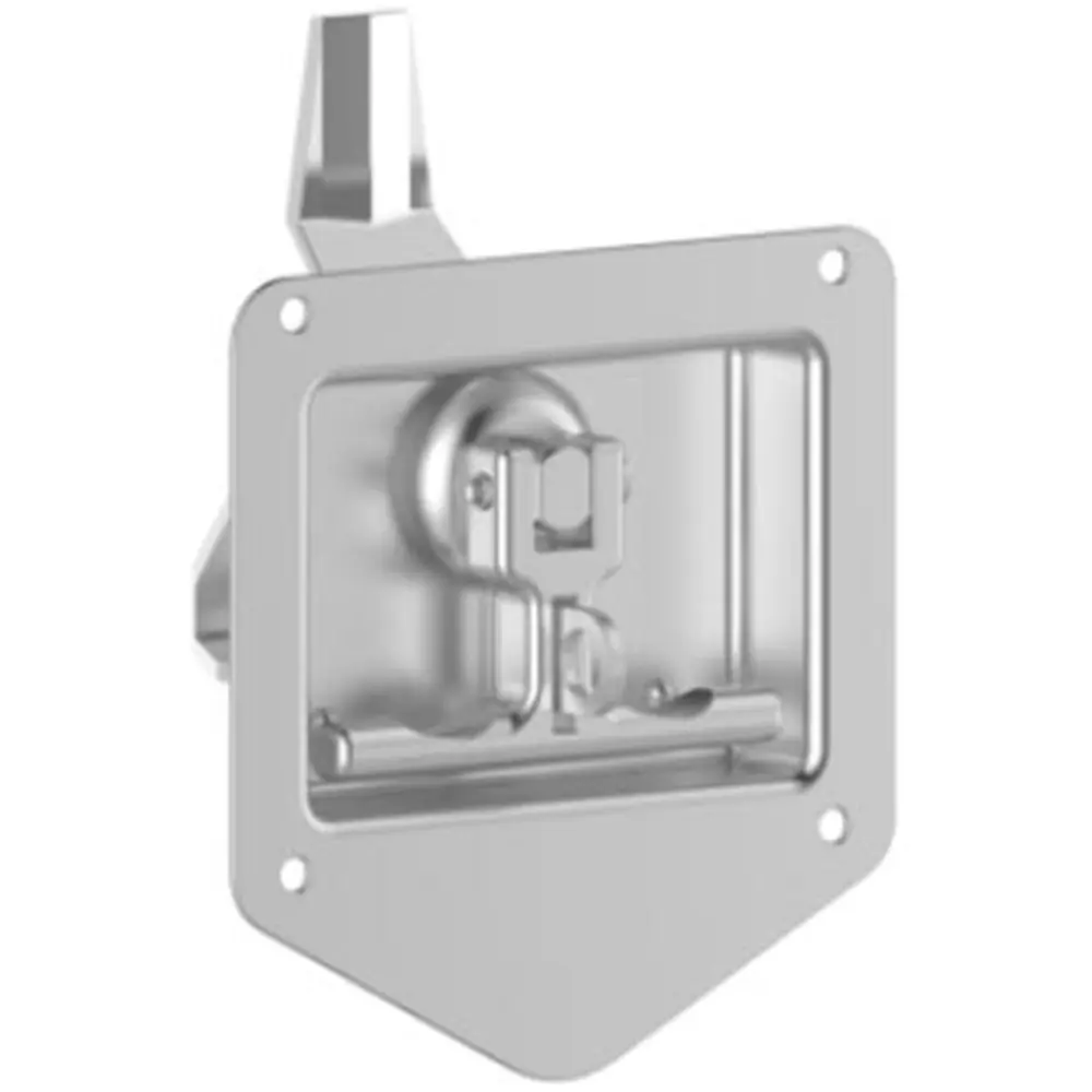 Truck toolbox lock, stainless steel, with padlock device, photograph