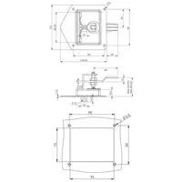 Drawing, Truck toolbox lock, stainless steel, with padlock device