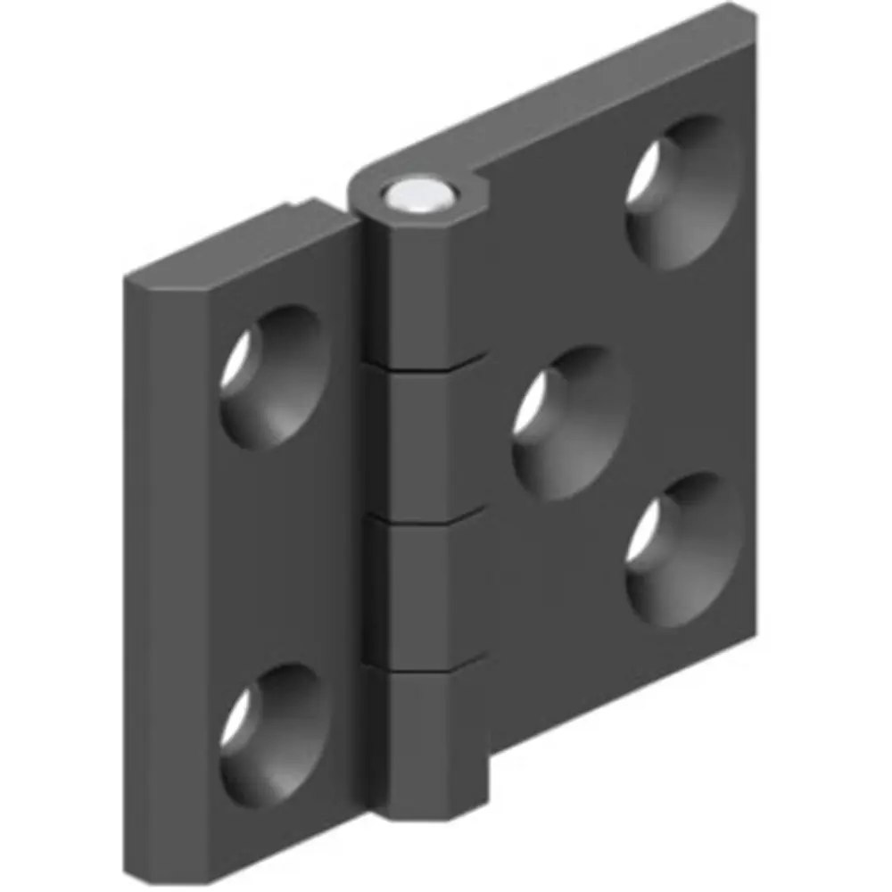 Hinge leaf, 50 × 63 mm, zinc, black, photograph