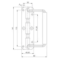 Drawing, Metal handle, pull up