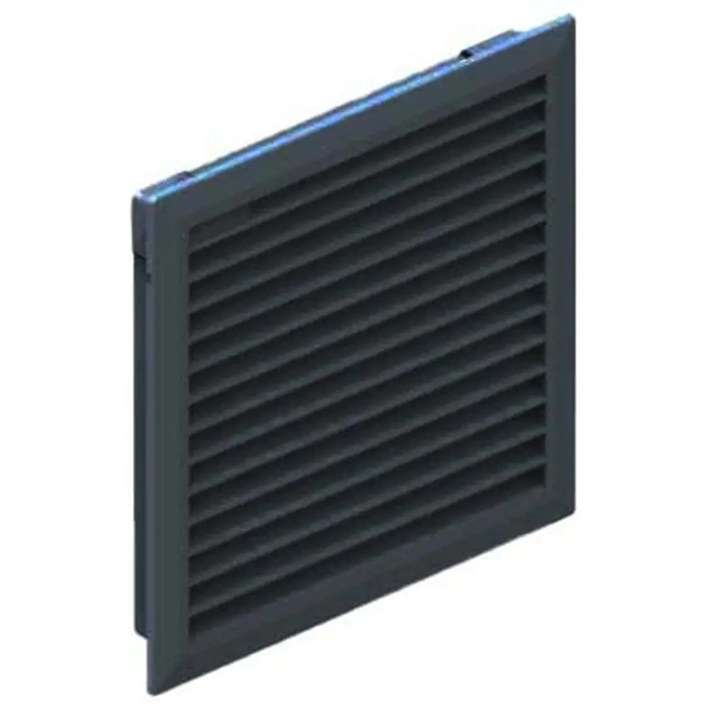 Ventilation shutter, 250 × 250 mm, black, photograph