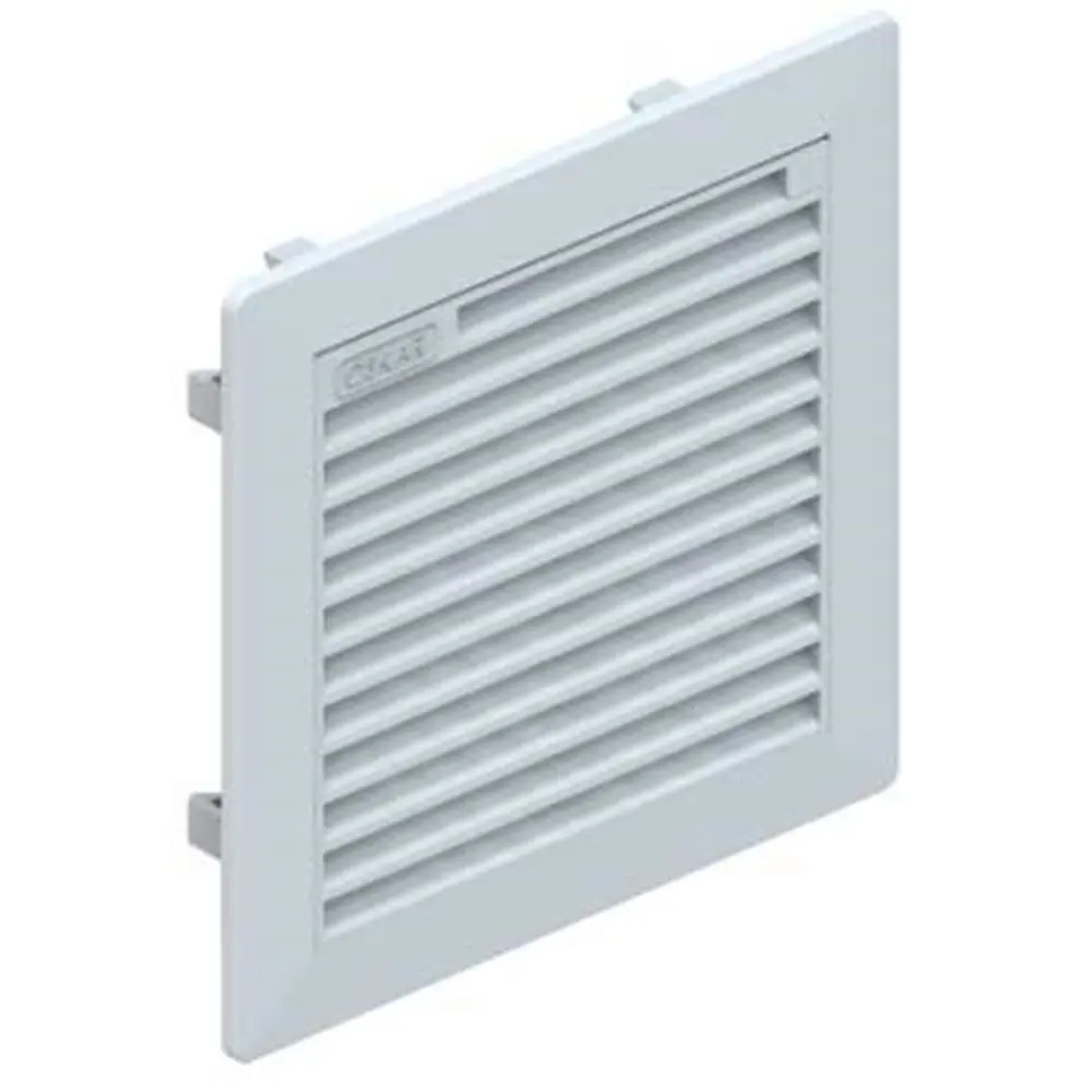 Vent, 150 × 150 mm, grey, plastic, snap-on type, photograph
