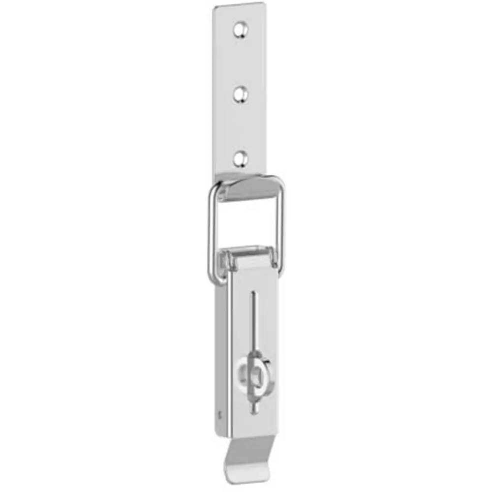 Toggle latch, steel, with padlock device, photograph