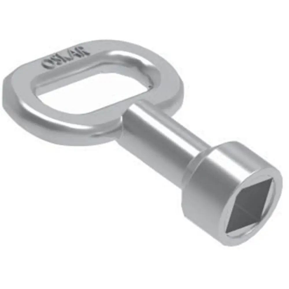 Key, medium, 8 mm square, chrome, photograph