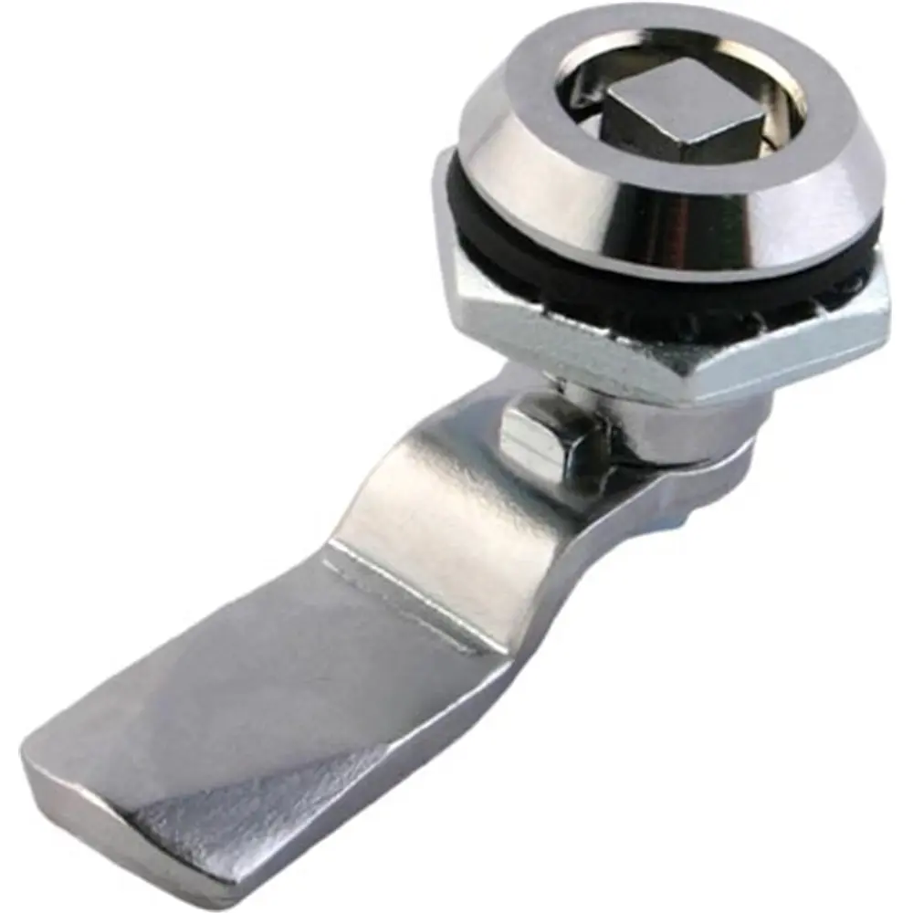 Quarter-turn cam lock, zinc, chrome plated, 6 mm square, photograph