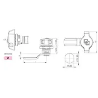 Drawing, Wing knob, padlockable, chrome plated, left side