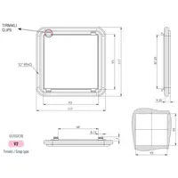 Drawing, Counter screen, snap type, polycarbonate, O-ring, 3 mm