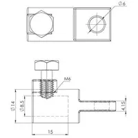 Drawing, Rod adapter, zinc
