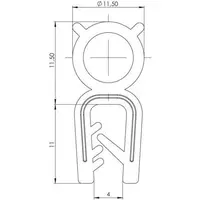 Drawing, Gasket seal pinchweld, rubber