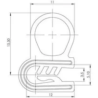 Drawing, Gasket seal pinchweld, rubber