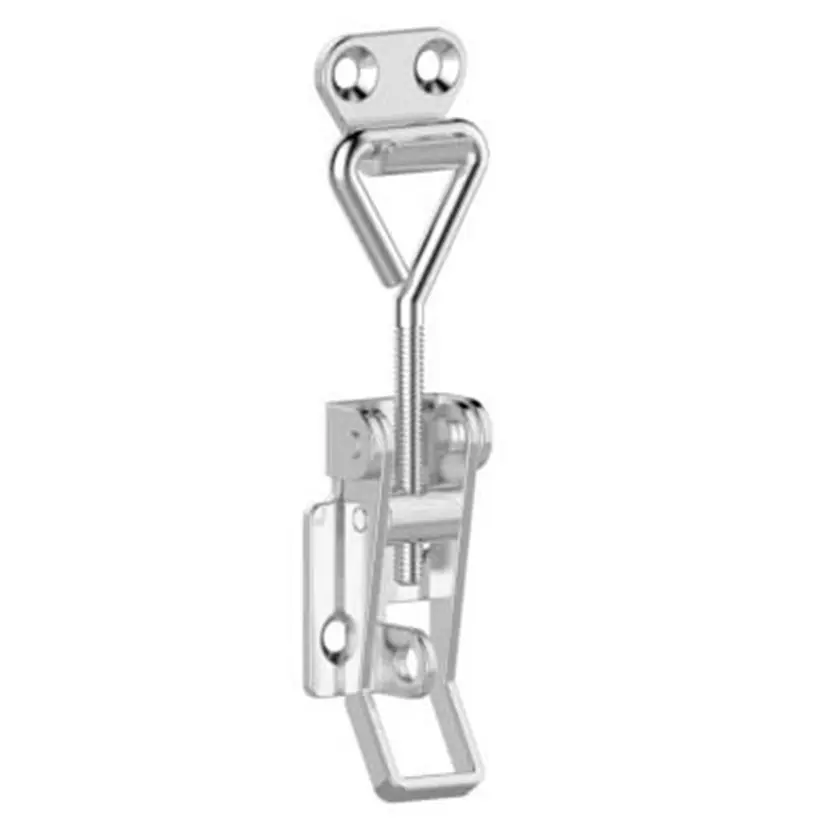 Toggle latch, steel, with padlock device, photograph