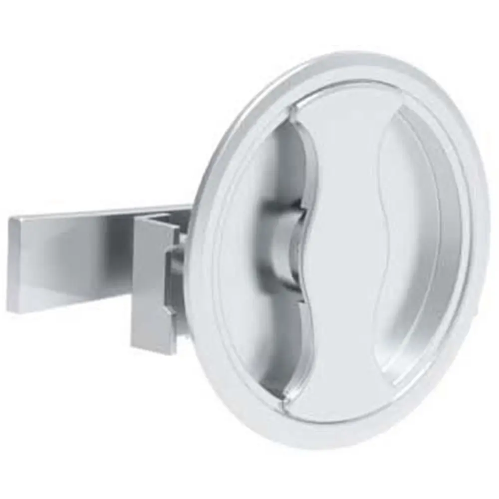 Round fire cabinet lock, chrome, photograph