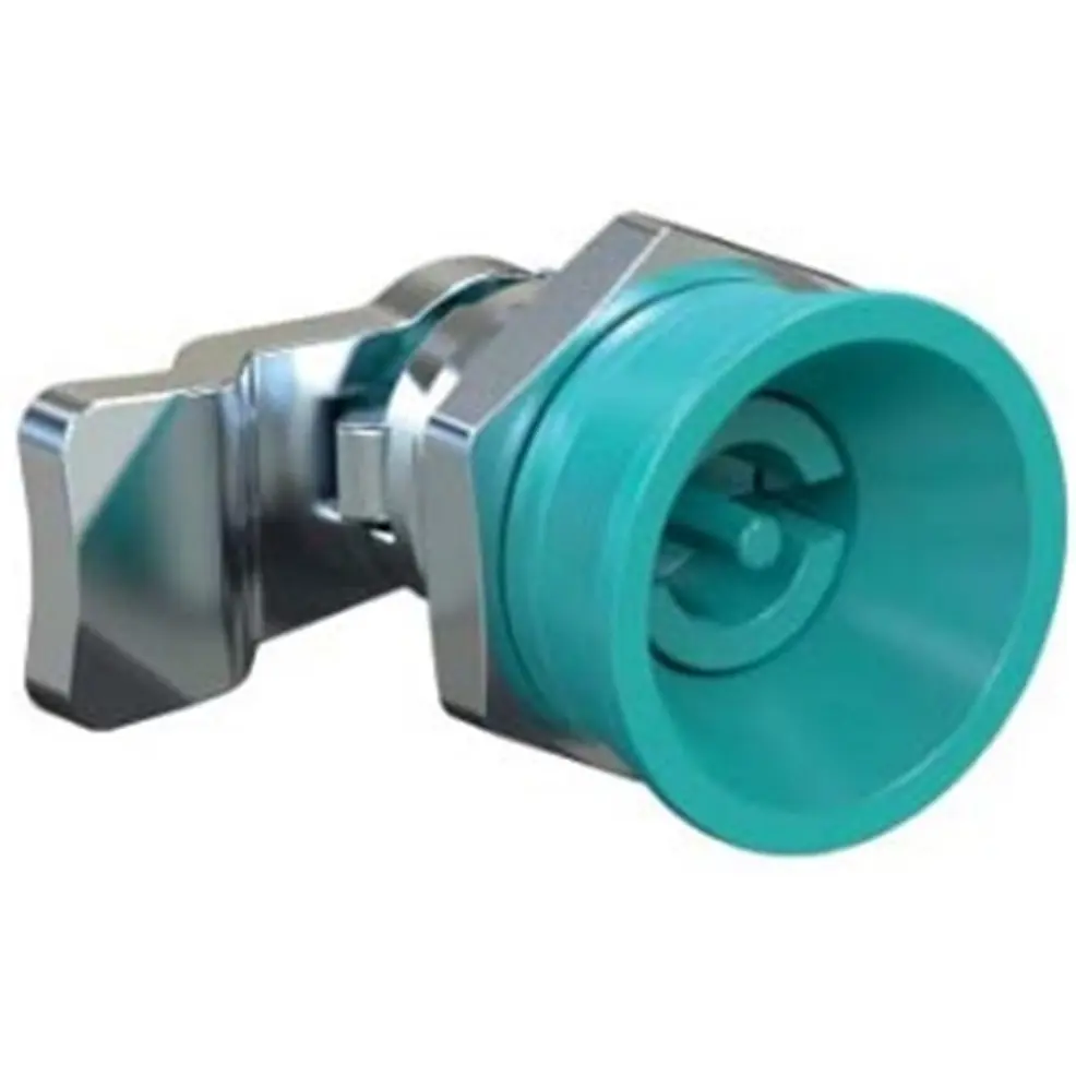 Quarter-turn cam lock, zinc, blue, photograph