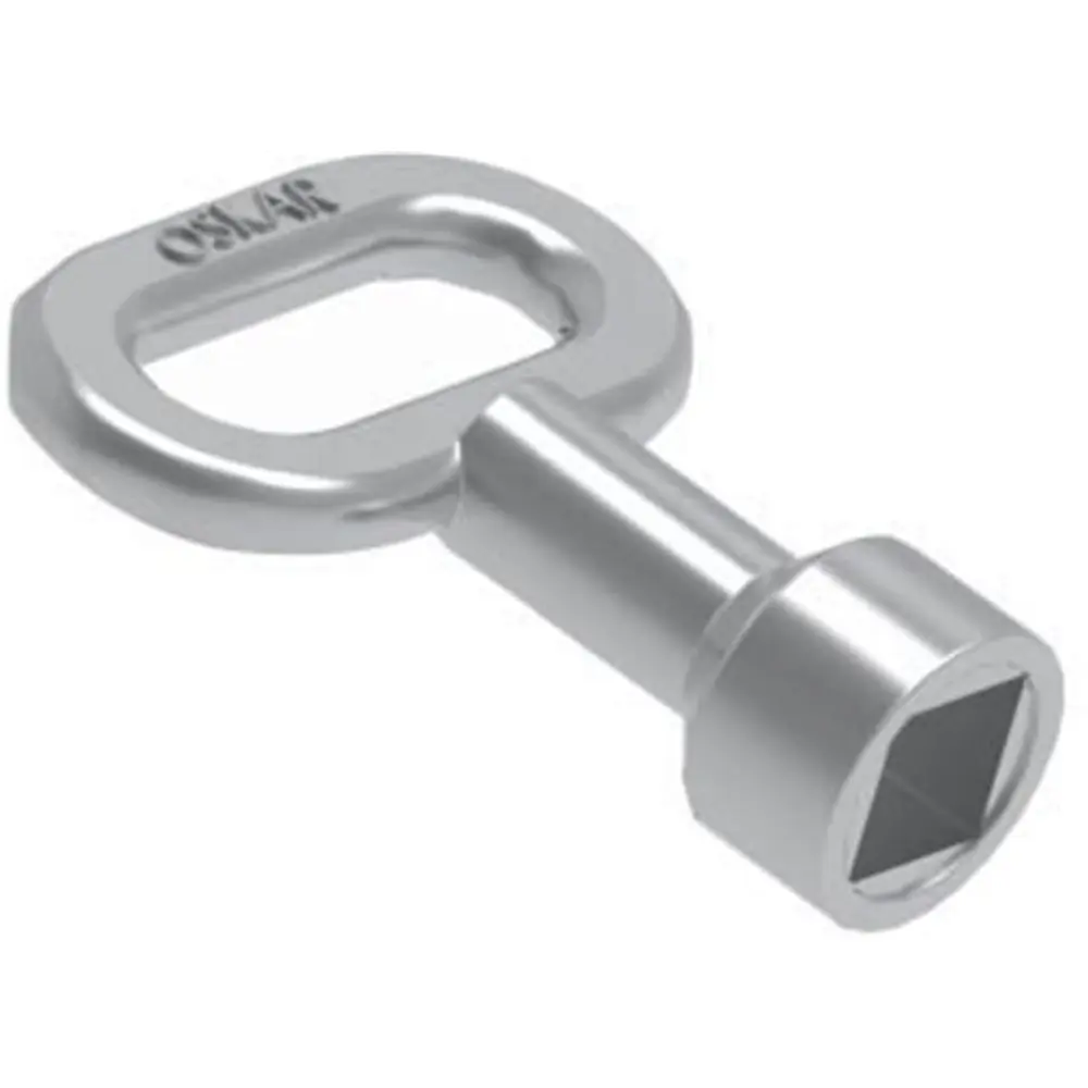 Key, medium, 6 mm square, chrome