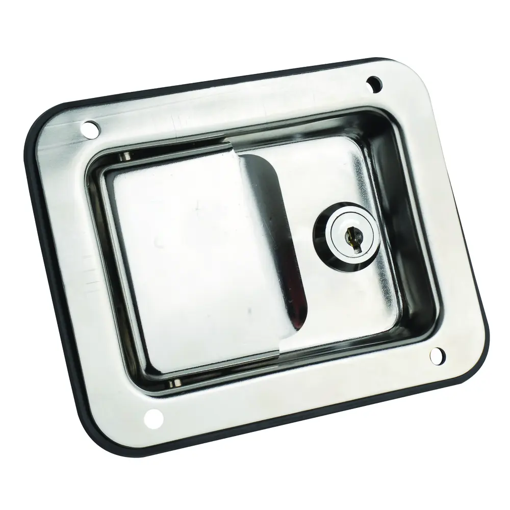 Push-to-close latch 1333, keyed alike, steel, chrome plated